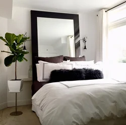 Frames in the bedroom interior