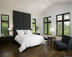 Frames in the bedroom interior