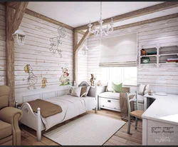 Children's bedroom interior wood