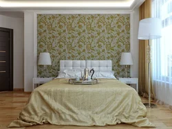 Bedroom interior wallpaper ornament