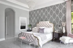 Bedroom interior wallpaper ornament