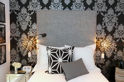 Bedroom interior with patterns