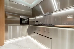 Kitchen interior with chrome
