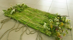 Камыш в интерьере кухни