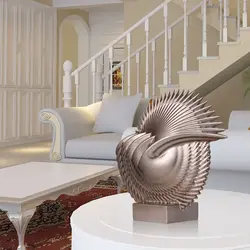 Sculptures in the living room interior