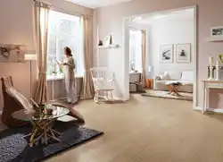 Living room interior oak floor