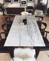 Marble table kitchen interiors