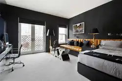 Gray Men'S Bedroom Interior