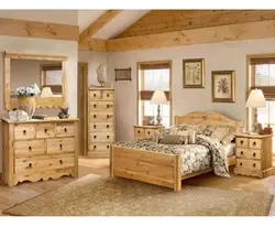 Pine bedroom interior