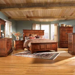 Pine bedroom interior