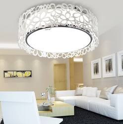 Lampshades in the bedroom interior