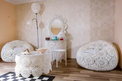 Knitted bedroom interior