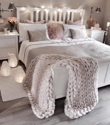 Knitted bedroom interior