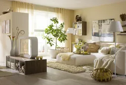 Natural interior in the bedroom