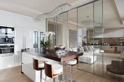 Kitchen interior glass doors