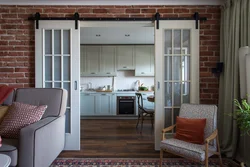 Kitchen interior glass doors