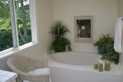 Chair in the bathroom interior