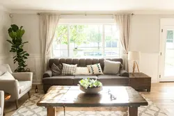 Living room in front of the window interior