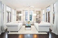 Living room in front of the window interior