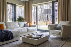 Living room in front of the window interior