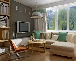 Pəncərə daxili qarşısında oturma otağı