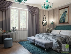 Malachite in the living room interior