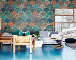 Print in the living room interior