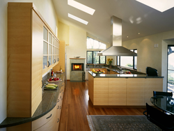 Kitchen interior with music