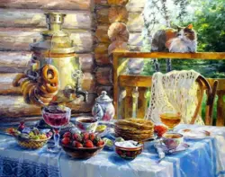 Интерьер Кухни С Самоварами