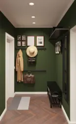 Gray green hallway interior