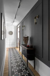 Gray-black hallway interior