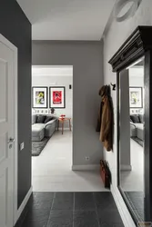 Gray-black hallway interior