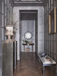 Gray-black hallway interior