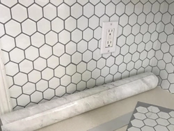 Hexagon in the kitchen interior