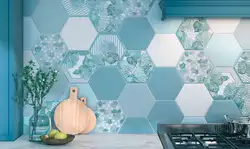 Hexagon in the kitchen interior