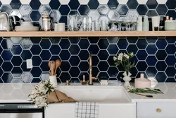 Hexagon in the kitchen interior