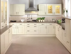 Gray Cream Kitchen Interior