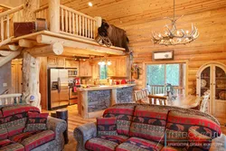 Living room interior in a hut