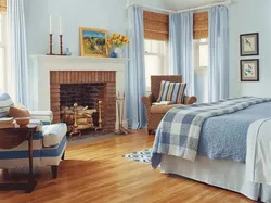 Blue Floor Living Room Interior