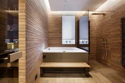 Straight bathtubs in the interior
