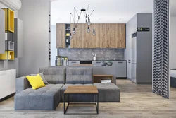 Mətbəx interyerində loft divan