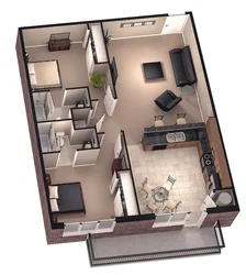 Two bedroom house interior