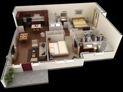 Two bedroom house interior
