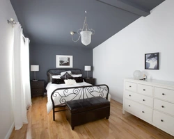 Bedroom interior with white ceiling