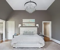 Bedroom interior with white ceiling