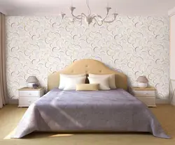 Artex wallpaper in the bedroom interior