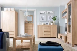 Living room milky oak in the interior