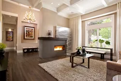 Living Room Interior With Three Walls