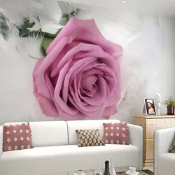 Rose flowers in the bedroom interior
