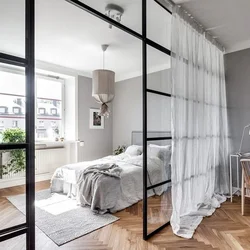 Bedroom interior design behind a partition